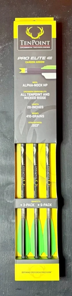 TenPoint Pro Elite 400 Crossbow Arrows Alpha Nock 3 Pack